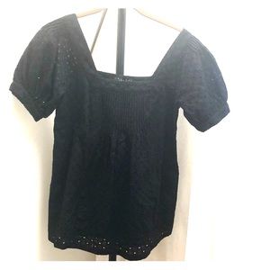 Laundry by Shelli Segal size 0 black cotton top